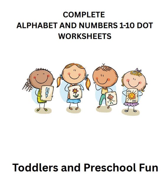 Toddler Dot Alphabet and Number Worksheet by LadyBugLanePrintable