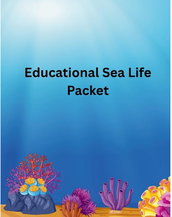Educational Sea Life Packet with Fun Sea Life Facts by LadyBugLanePrintable