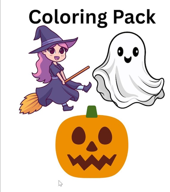 Halloween Coloring Pack by LadyBugLanePrintable