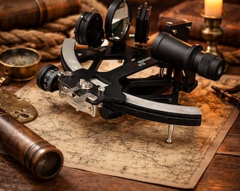 Antiker Nautischer Sextant | Messing-Navigations-Instrumenten-Replik, im Tamaya-Stil, 9 Zoll