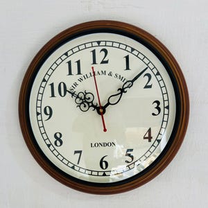 Classic-Style Wall Clock-Sir William and Smith London-Large Numeral Design for Home or Office,Gift item.