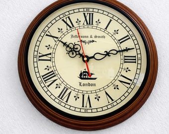 Vintage-Style Roman Numeral Wall Clock: Classic Home Decor Timepiece (12 inch )