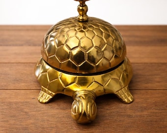 Brass Turtle Bell: Nautical Desk Bell, Maritime Decor