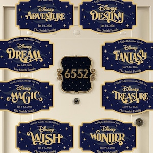 Personalized Disney Cruise Plaque Magnet Ship Name Door Magnet