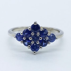 Natural Sapphire Ring 925 Sterling Silver Precious Gemstone Classic Jewelry Special Gift
