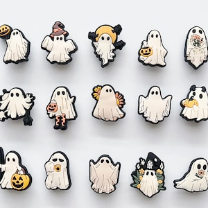 Adornos para zapatos de Halloween con forma de fantasma