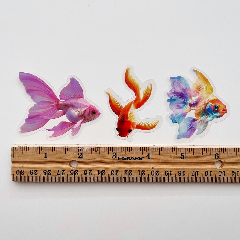 Fat Goldfish Sticker Goldfish Sticker Pack, Colorful Aquarium Stickers for Scrapbooking Junk ...