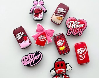 Adornos para zapatos con forma de refresco, adorno para zuecos con forma de refresco