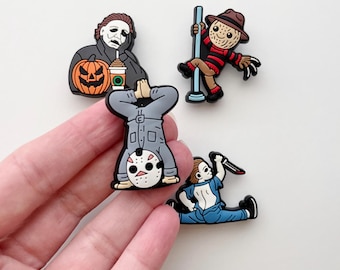 Funny Halloween Horror Movie Shoe Charms