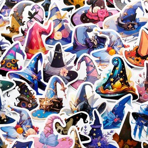 Witch Hat Stickers Magical Steampunk for Phone Cases, Laptops, Journals, Scrapbooking