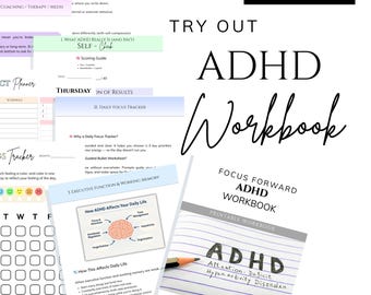 ADHD Workbook Sample: Printable Planner, Tracker, Reflection (PDF Download A4 Size)