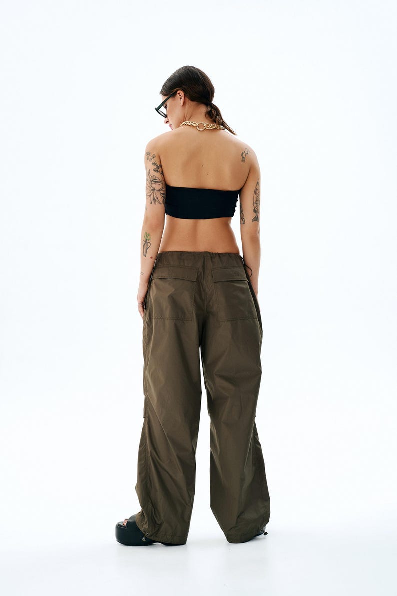 Pam cargo pants 170-176 height US sizes 2 - 20 pattern, oversized pants pattern with pdf tutorial, drawstring baggy trousers sewing pattern image 6