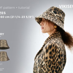 Tory Bucket Hat sömnadsmönster PDF | Vändbar hattmönster i 4 storlekar (54–60 cm) | Digital nedladdning | Vikisews DIY-hattmönster