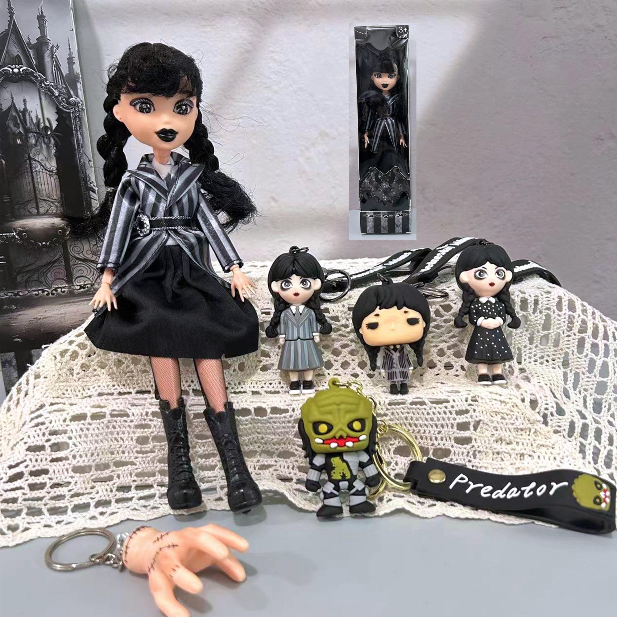 Wednesday addams barbie doll - Etsy 日本