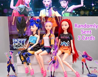Kids Kpop Demon Hunter Action Figure Set-Rumi/Mira/Zoey,MINI K-Pop Acrylic Signs Saja Boys,Derpy,Sussie,Handmade Barbie Dolls For Boys/Girls