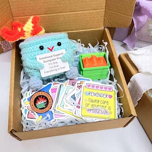 Personalisierte Mitarbeiter Geschenk häkeln emotionale Unterstützung Arbeit Stressabbau, Chef Tag Geschenk, Büro Groß Geschenk, interessante Tischdekoration