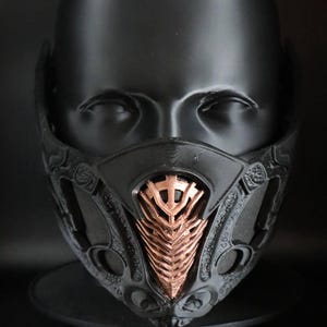 Máscara de Sub-Zero de Mortal Kombat con correa para casco profesional