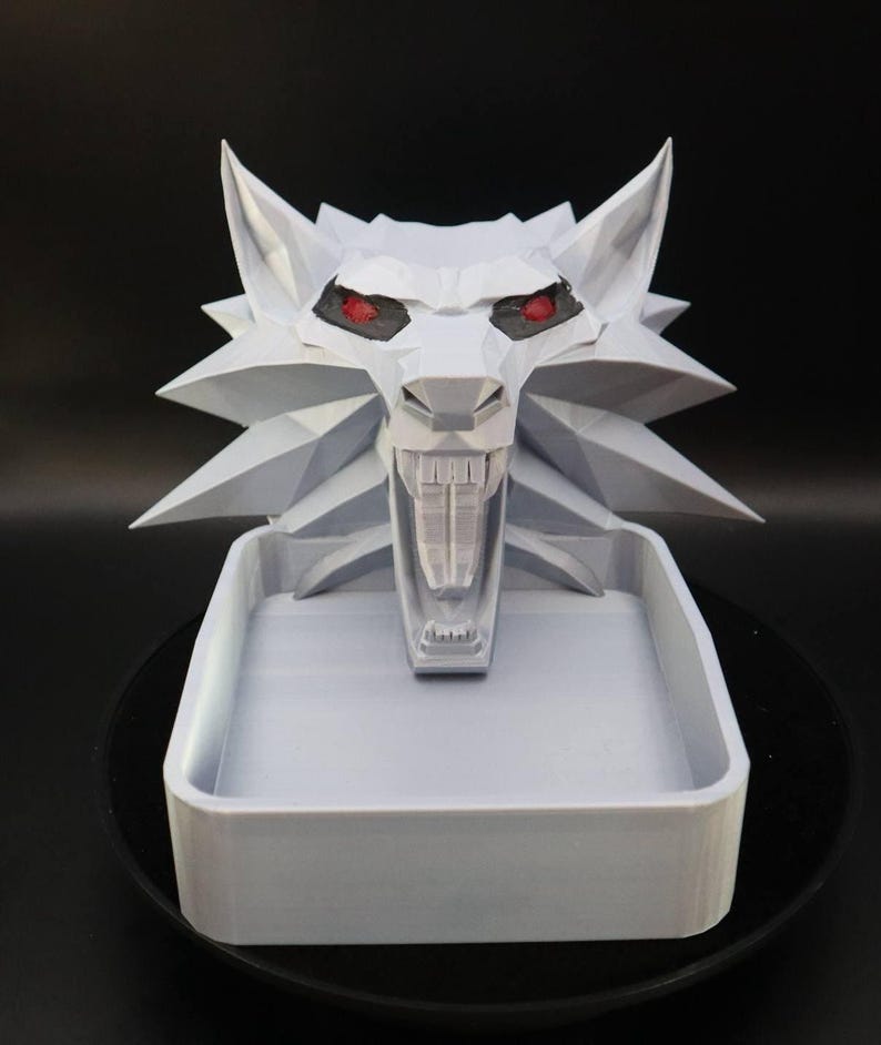Witcher Dice Tower - Silver PLA Silk 3D Print Design for D&D Tabletop ...