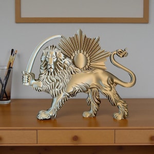 Einzigartige Persische Löwe Skulptur - Pahlavi Ära Kunststück