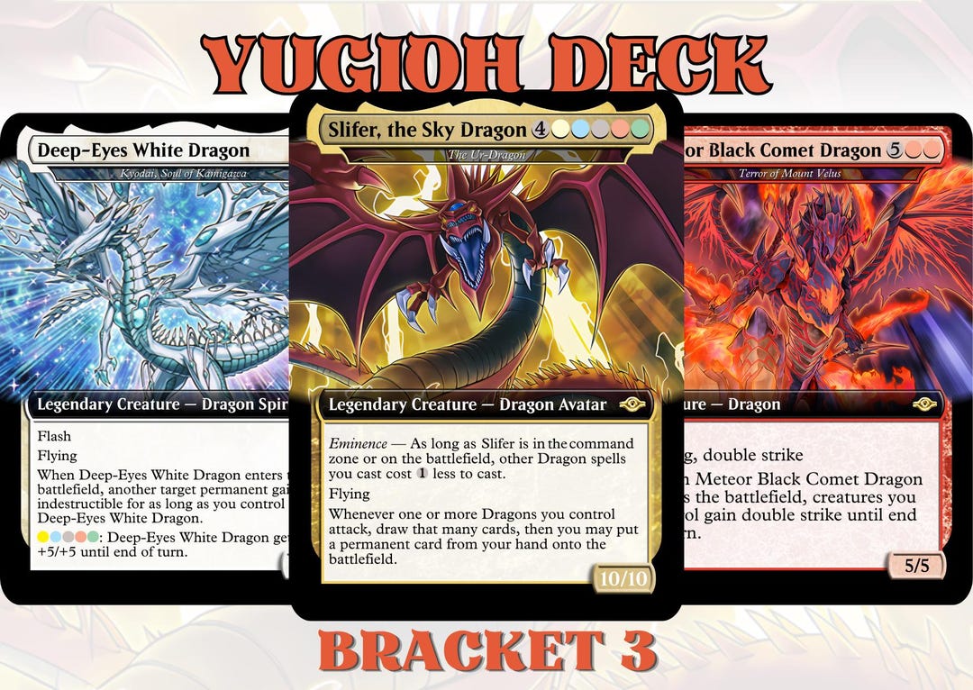 yugioh proxy deck Dragon Tribal EDH Proxy Deck, Bracket 3 Deck Anime Art