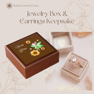 Fairy-Themed Jewelry Box: Ceramic Tile Decor, Felt Interior