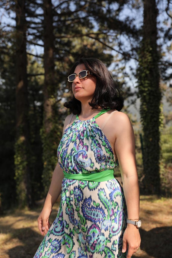 maxi dress beach vacation Seafoam Sand Tie Dye Kaftan Maxi Dress | Resort Wear Beach Cover Up