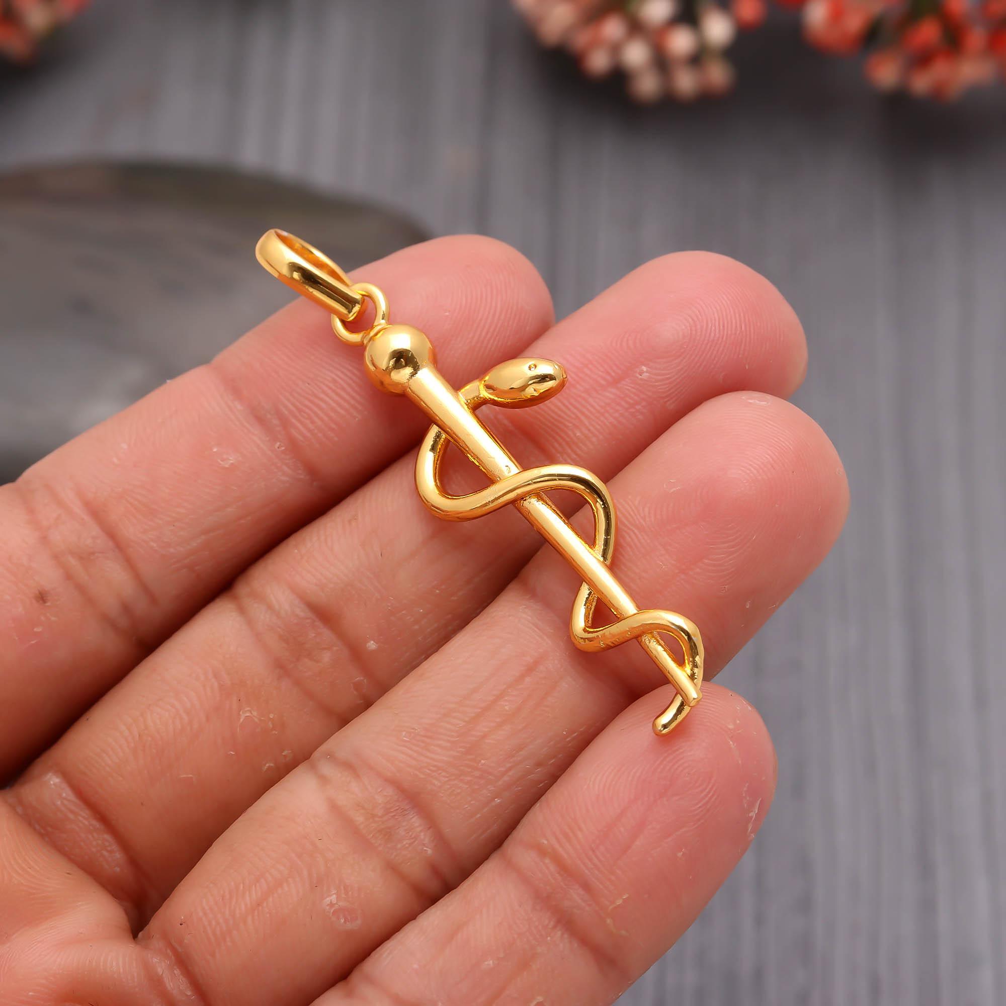 Rod of asclepius necklace - Etsy 日本