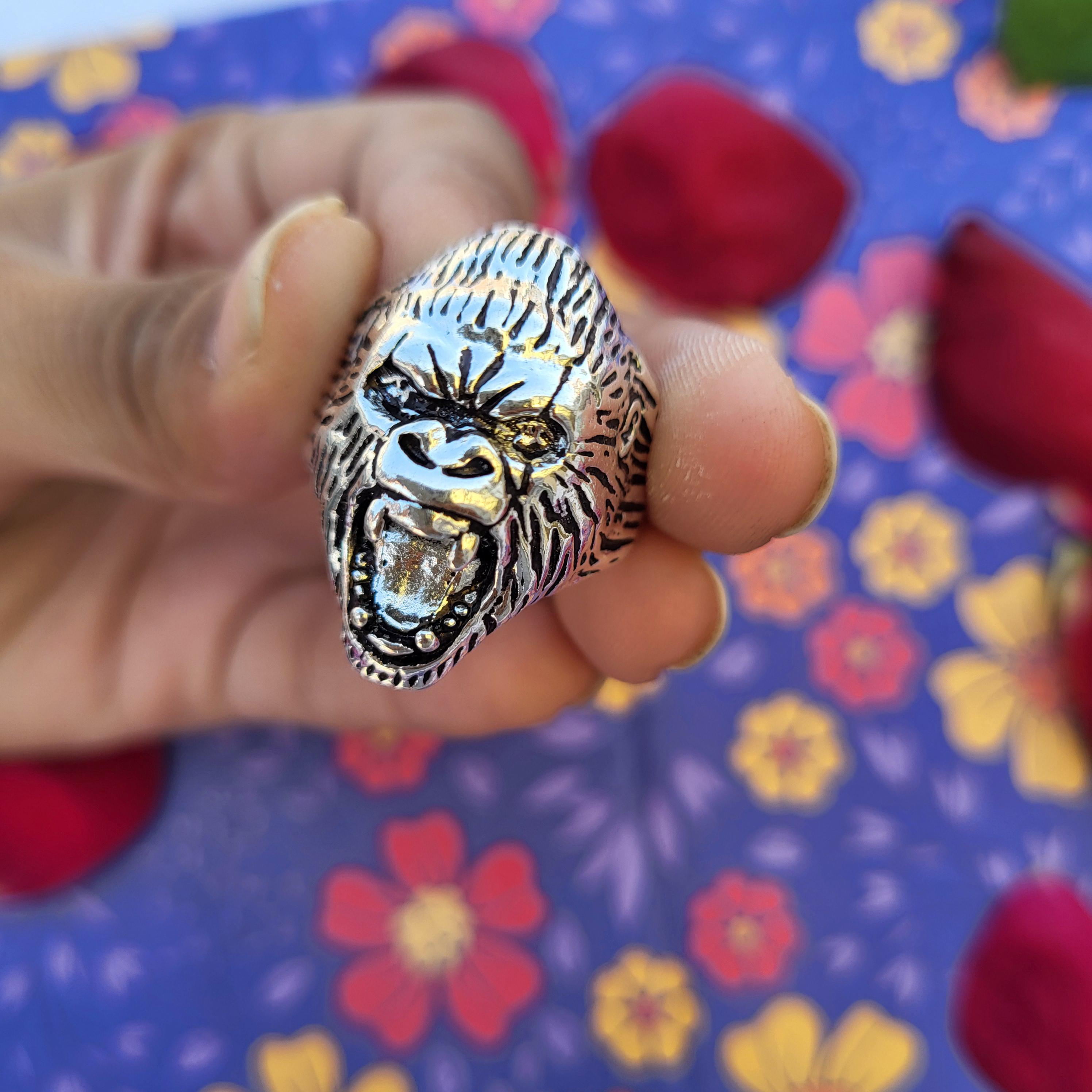 Silver gorilla ring - Etsy 日本