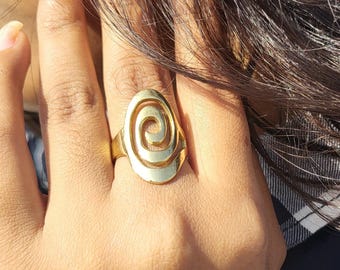 Handmade Sterling Silver Spiral Ring – Minimalist Swirl Jewelry
