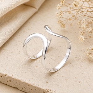 925 Sterling Silver Adjustable Arthritis Splint Ring | Open Wrap Thumb Ring |