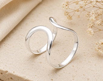 Anillo ajustable de plata de ley 925 para férula de artritis / Anillo abierto para el pulgar /