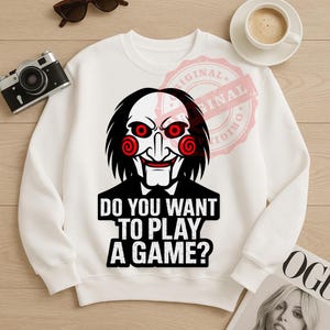 Jigsaw Puppet Horror Movie T-Shirt: Saw Inspired Halloween Graphic Tee