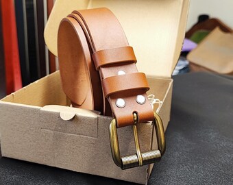 Handmade leather belt