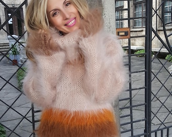 Hand-Knitted Mohair Bodysuit – Fluffy Knit Loungewear