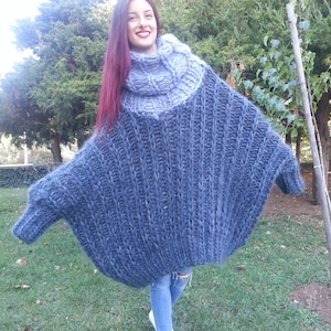 Hand-Knitted Mohair Sweater – Light, Soft & Luxuriously Warm Made to Order by Superteo S-XXL Кnitted with 5 strands&quot;