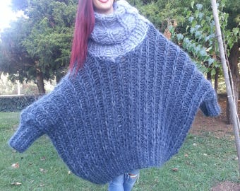 Pull en mohair tricoté à la main - Léger, chaud, taille personnalisée S-XXL