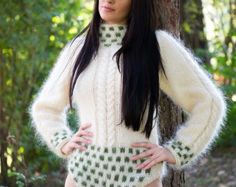 Hand-Knitted Mohair Bodysuit – Fluffy Cozy Loungewear, Made to Order