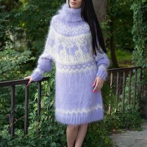 Handmade Mohair Dress – Soft, Fluffy, and Colorful Made to order by SUPERTEOART S-L