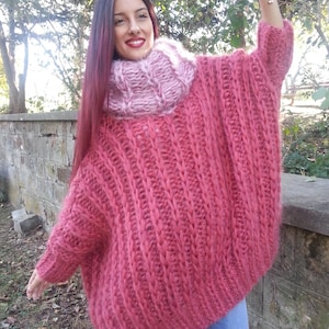 Hand-Knitted Mohair Sweater – Light, Soft & Luxuriously Warm Made to Order by Superteo S-XXL Кnitted with 5 strands&quot;