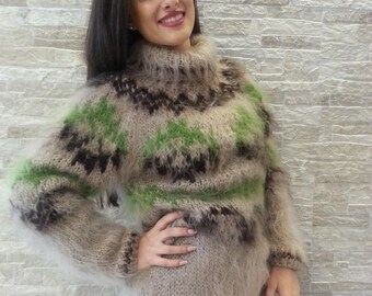 Hand-Knitted Mohair Bodysuit – Fluffy Knit Loungewear, Made to Order