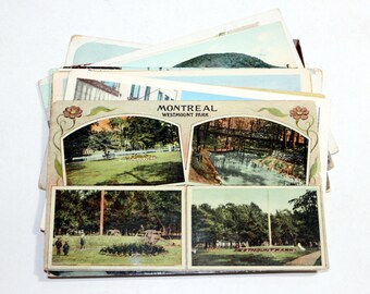 15 vintage Montréal Canada cartes postales utilisés