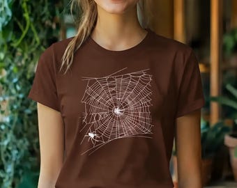 Koszulki unisex Koszulka z nadrukiem Spider Web z mieszanki bawełny