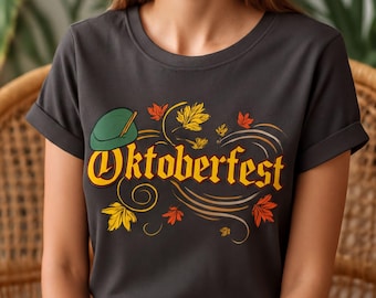 Oktoberfest Beer Festival Graphic T Shirt, 100% Ring-Spun Cotton Unisex Tee