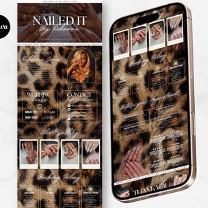 Acuity Scheduling Leopard Template Acuity Template Cheetah Nailtech Acuity booking site Nails Acuity Nail Schedule Acuity booking website image 3
