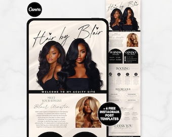 Creme Acuity Scheduling Template Minimal Luxury Acuity Template Hairstylist Acuity Booking Template Hair Tech Acuity Braider Booking Website