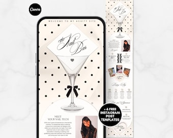 Creme Acuity Scheduling Polka Dots Acuity Template Nail Tech Acuity Calendar Nail Artist Acuity Nail Schedule Acuity Booking Page website
