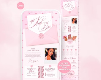Pink Acuity Scheduling Polka Dots Acuity Template Nail Tech Acuity Calendar Nail Artist Acuity Nail Schedule Acuity Booking Page website