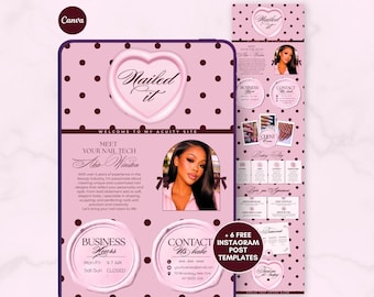Pink Acuity Scheduling Polka Dots Acuity Template Nail Tech Acuity Calendar Nail Artist Acuity Nail Schedule Acuity Booking Page website