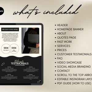 Social Media Manager Portfolio Canva Website Template Marketing Aesthetic UGC Landing Page Content Creator Coach Influencer Course Creator image 3