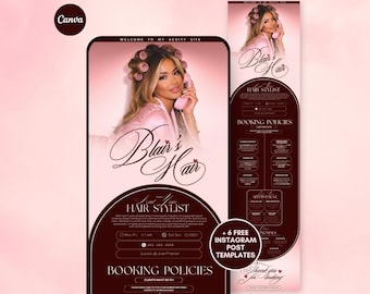 Brown & Dusty Rose Acuity Scheduling Luxury Acuity Template Hairstylist Pink Acuity Booking Template Hair Tech Acuity Booking Website Page